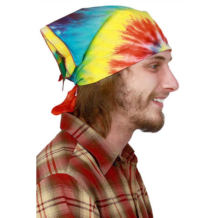 Sunshine Joy - Wholesale Bandana - Unisex - Spiral Tie-dyed Bandana 22x22