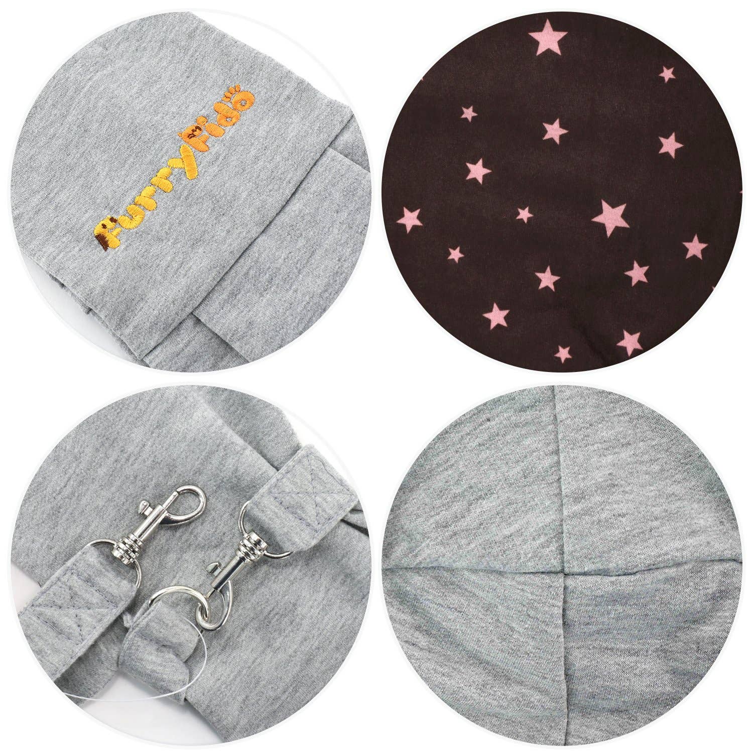 Furry Fido Pet Supplies - Wholesale Pet Carrier - Cat/Dog - Furry Fido Classic Pet Sling - Grey6