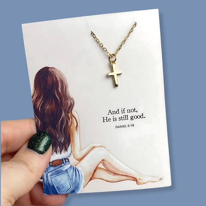 And If Not Cross Charm Necklace | Christian Jewelry for wholesale by Wild Dogwood Designs