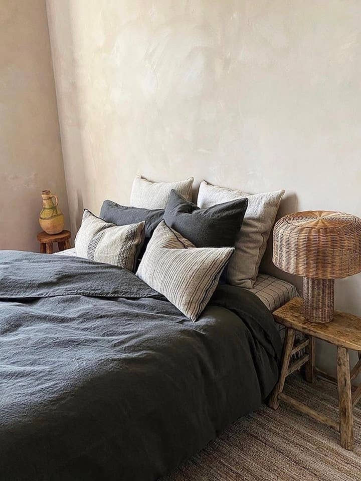 Gewassen Linnen Dekbedovertrek Stormgrijs voor wholesale door la draperie francaise