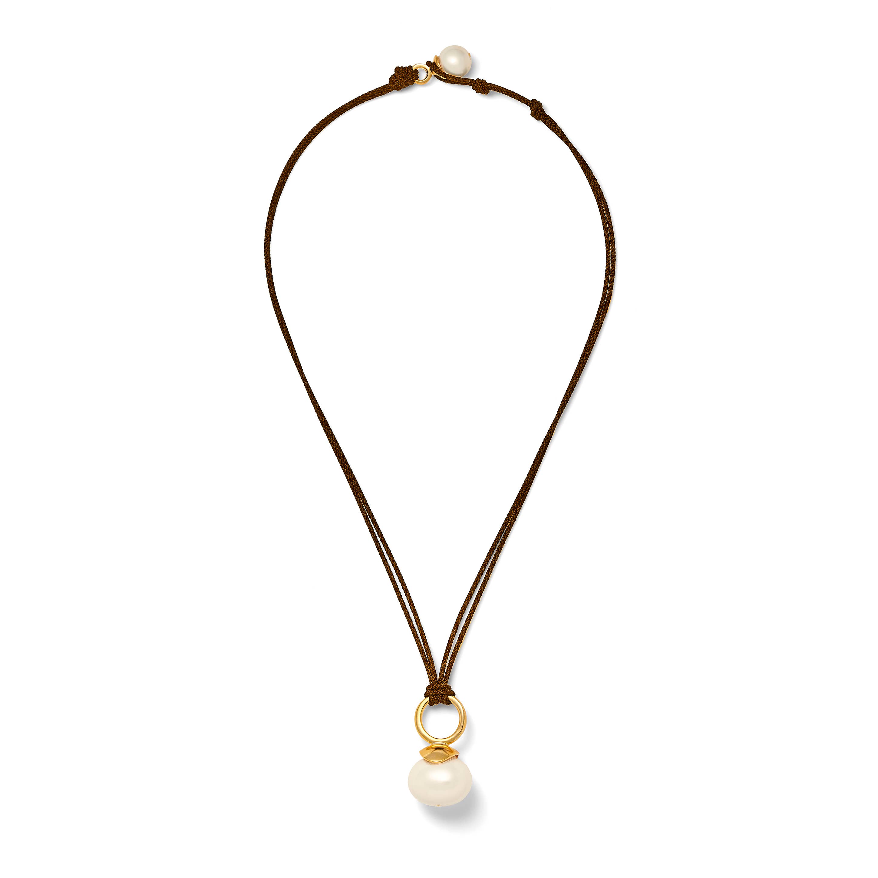 CC & Co by Catherine Canino - Wholesale Pendant/charm necklace - Pebble Pearl Cord Pendant12