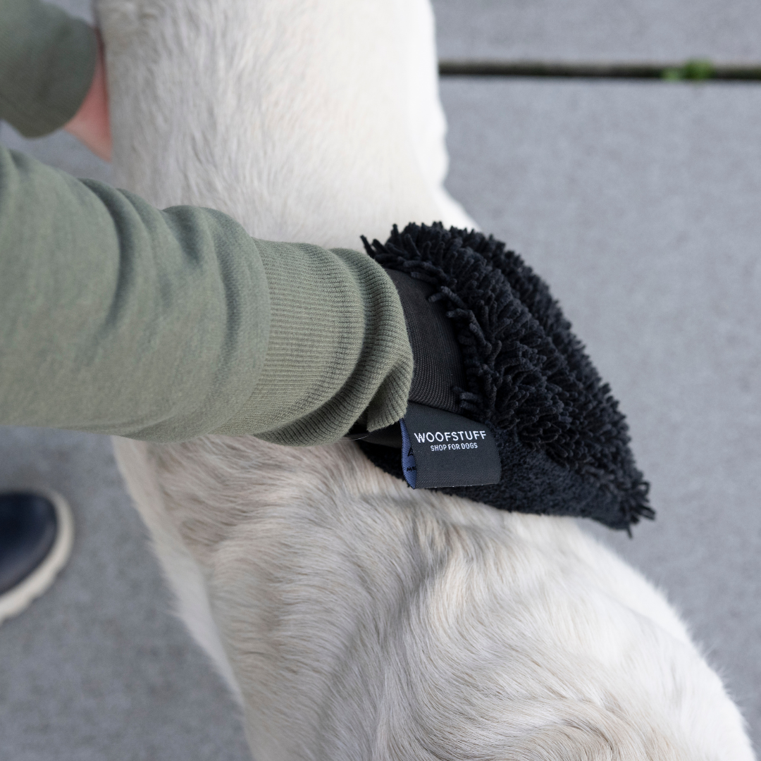 Dog Drying Glove Quick Dry Anthracite for wholesale on Faire3