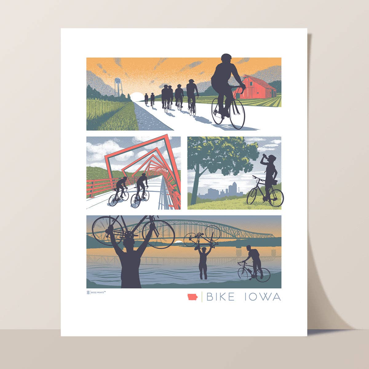 Bozz Prints - Vente Affiche d'art - Imprimé vélo Iowa0