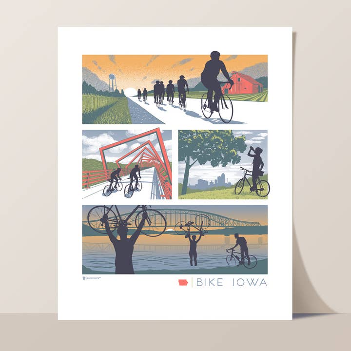Bozz Prints - Vente Affiche d'art - Imprimé vélo Iowa