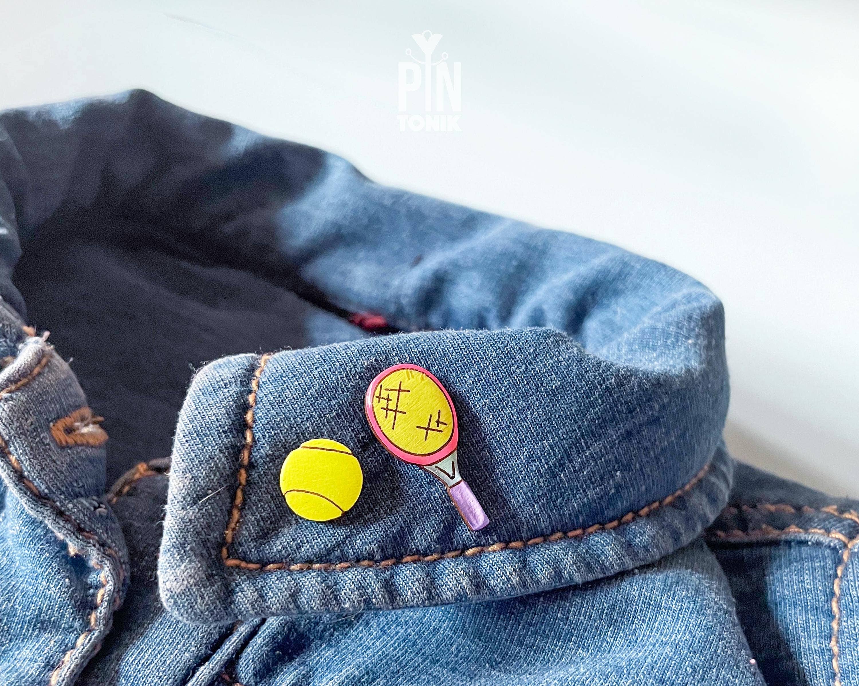 PinTonik - Wholesale Lapel Pin/Button - Tennis Lapel Pins - Neon Racket & Ball Pin Set5