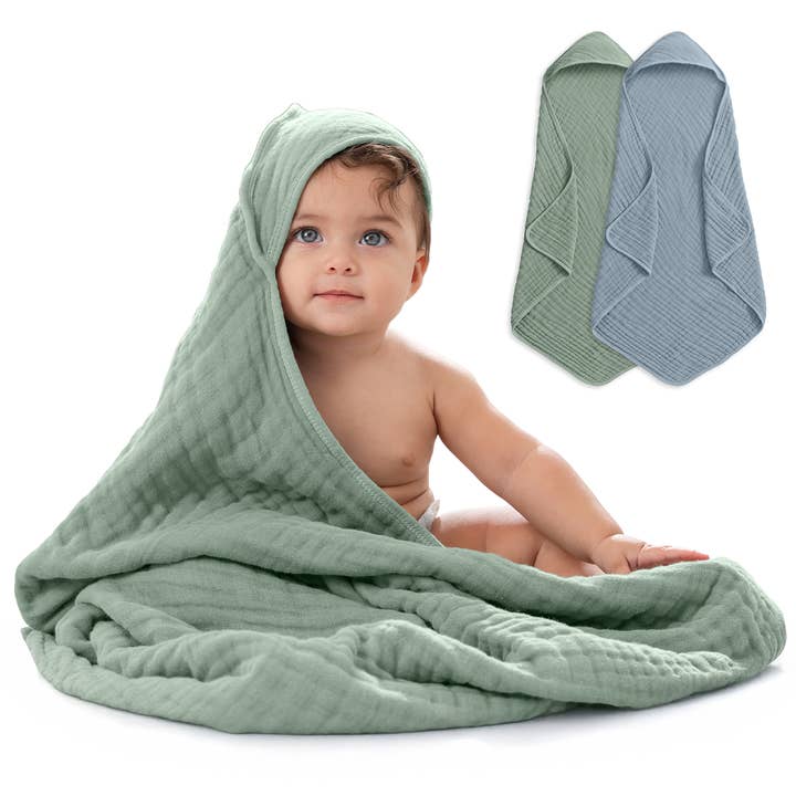 Comfy Cubs - Wholesale Hooded towel – Child & baby - Hooded Baby Towel, 6 Layer 100% Muslin Cotton by Comfy Cubs11
