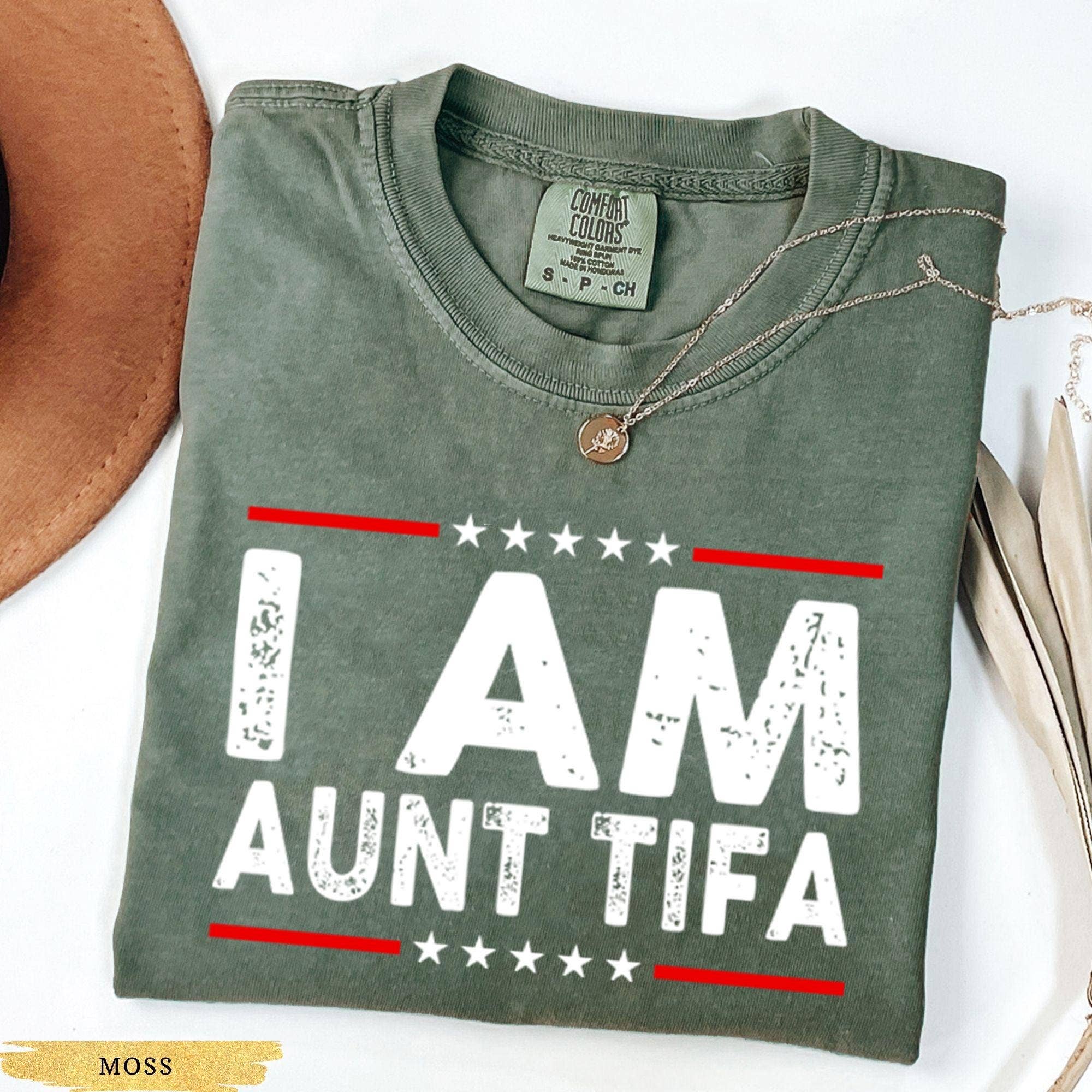 Glaime - Wholesale T-Shirt (Graphic) - Women's - Comfort Colors  I Am Aunt Tifa Tee, Funny Aunt Tifa Sweater3