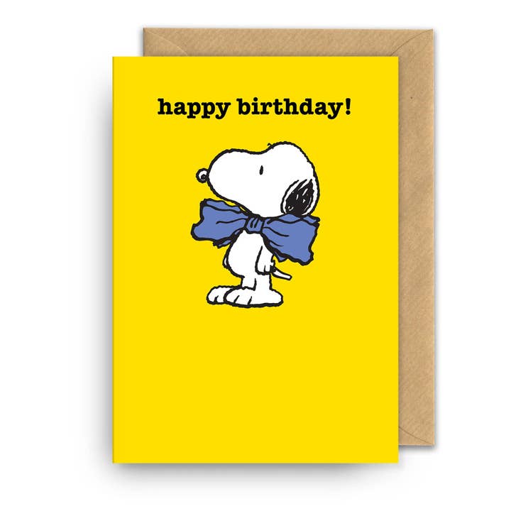 Birthday Card | Snoopy | Peanuts | Bow Tie Birthday for wholesale by Hype Associates Ltd
