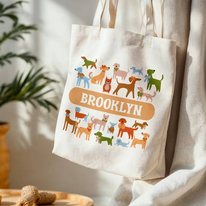 Rock Scissor Paper - Wholesale Tote Bag - Women's - Name Drop Local City Tote Bag - Dogs in the Neighborhood