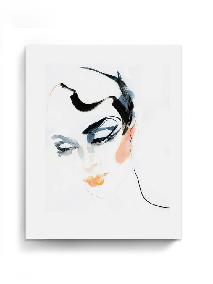 Portrait Wall Art Prints Loose Watercolor Face Paper & Canvas | Posa for wholesale by Marta Spendowska