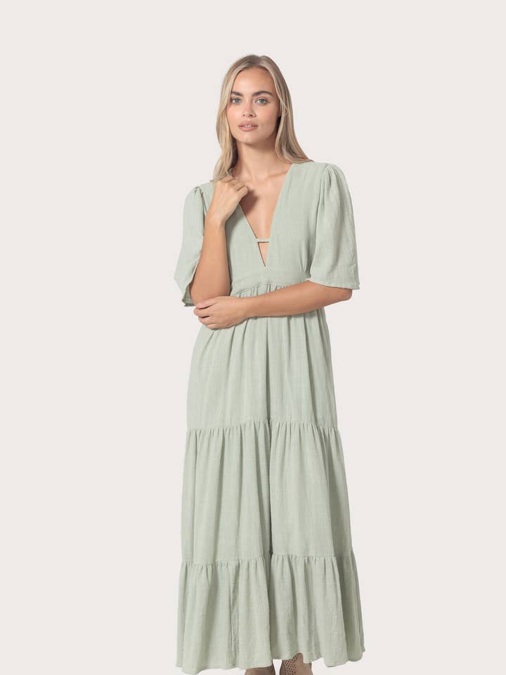 Brooklyn Dress Moss for wholesale by Lusana