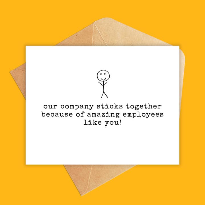 Jolly Rae – wholesale Thank you card – Our company sticks together 1