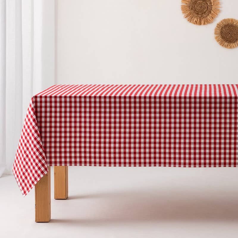 GAMUSI – wholesale Duk – Fläckbeständigt vaxdukstyg med vichy-rutigt bomullsmönster3