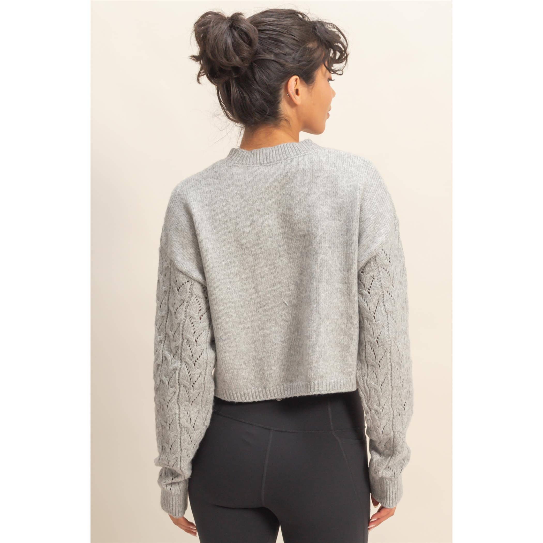 HYFVE - Wholesale Knit Sweater - Women's - Cropped Cable Knit Sweater5