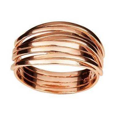 Rose Gold Plated Twisted Ring por atacado de Juulry