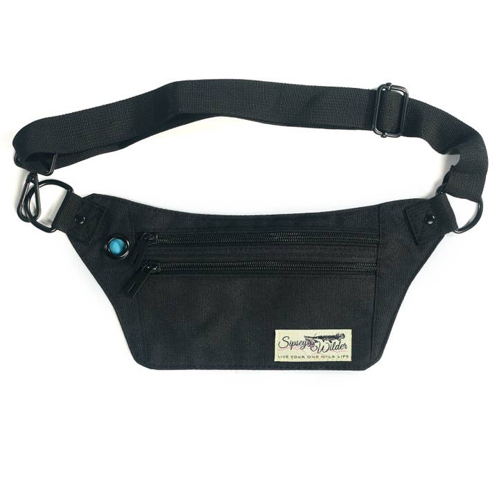 Midnight Black Pocket Belt for wholesale by Sipsey Wilder