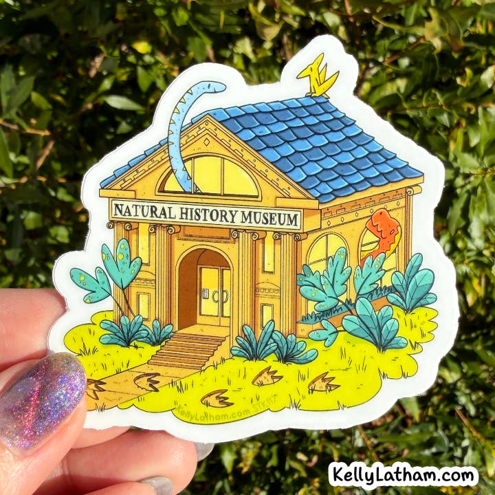 Natural History Museum Dinosaur Sticker Exhibit Gift for wholesale by Kelly Latham Art