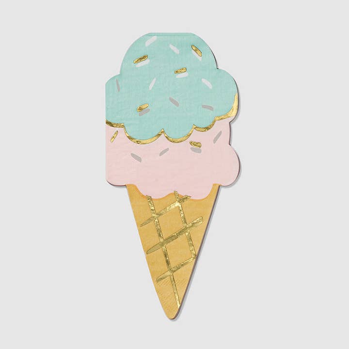 Coterie Party Supplies - Vendita all'ingrosso Tovagliolo monouso - Tovaglioli a forma di cono gelato (25 pezzi)0
