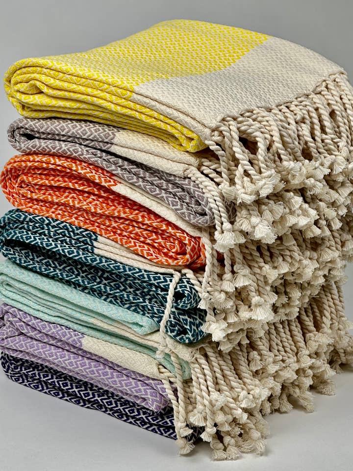 Diamond Turkish Beach Towel - Size 38x71 Inches for wholesale by NATURE IS GIFT LLC