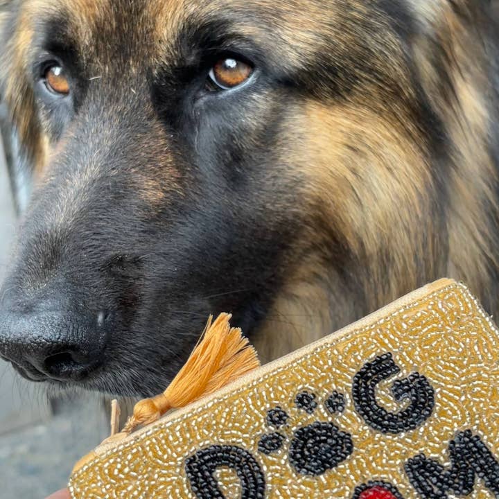 Muno – Engroshandel Posetaske - Dame – Håndlavet Perlebesat Hundemor Pung * Gave *