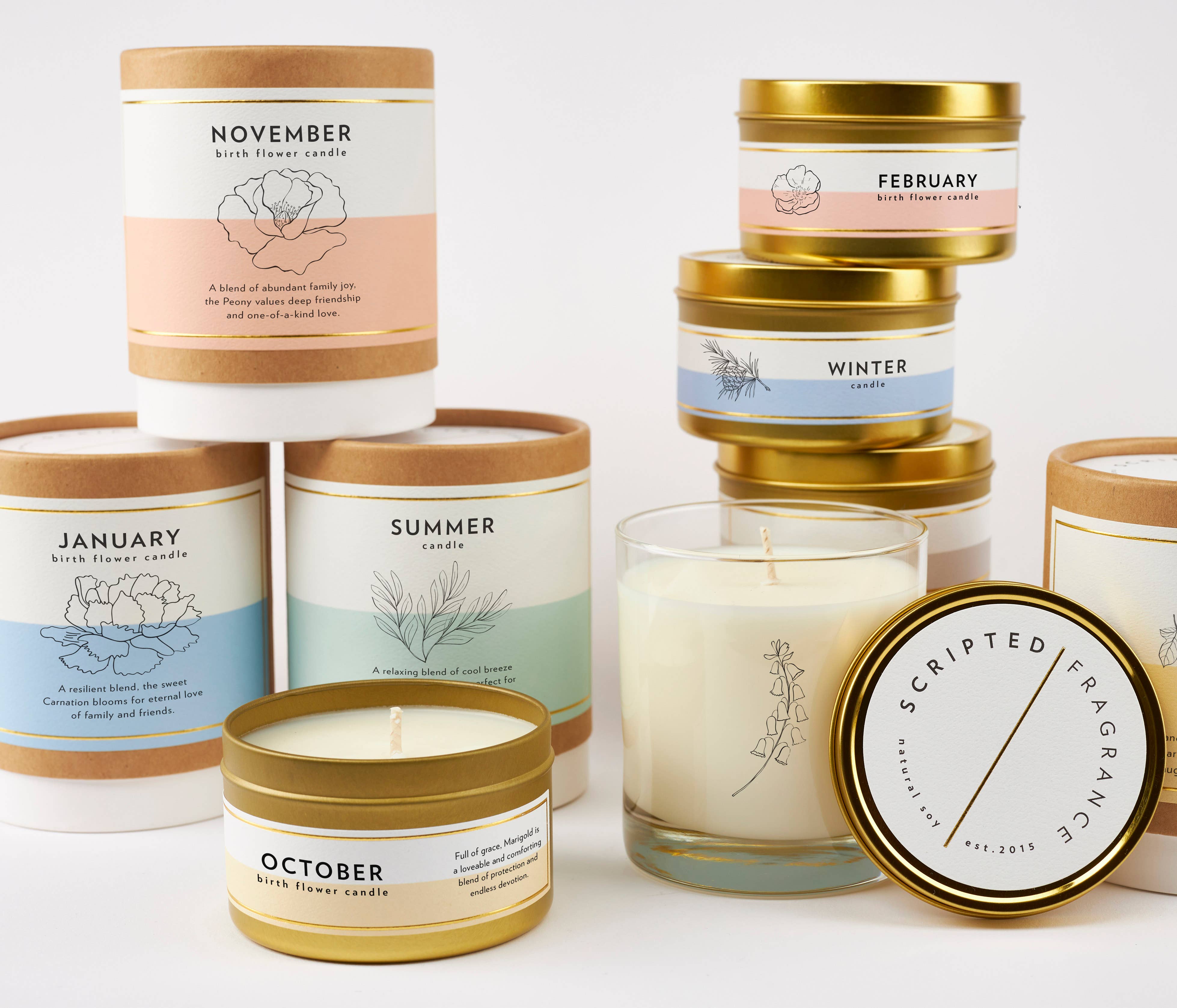 Scripted Fragrance - Wholesale Jar/Filled Candle - Summer Seasonal Soy Candle7