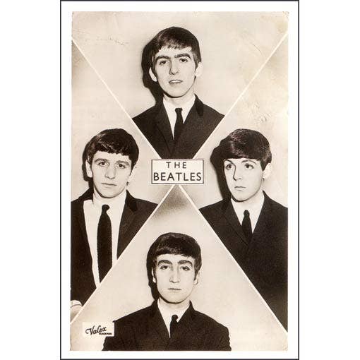 Postcard. First Beatles Card 1963. John, Paul, George, Ringo for wholesale by VisionWorks LLC
