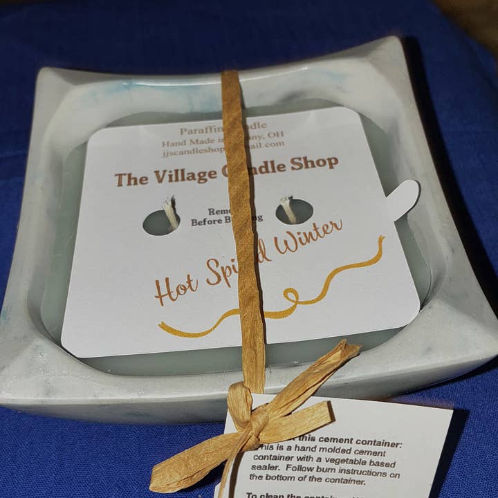 Square Bowl Cement - Premium Scents for wholesale by The Village Candle Shop