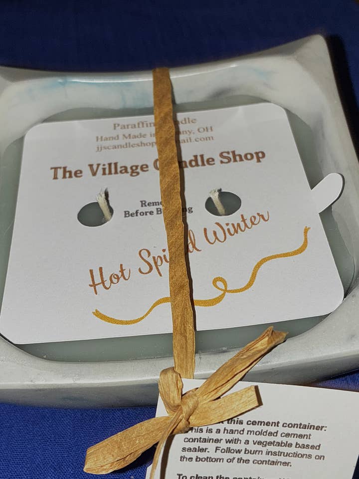 Ciotola Quadrata in Cemento - Profumi Premium per la vendita all'ingrosso da parte di The Village Candle Shop