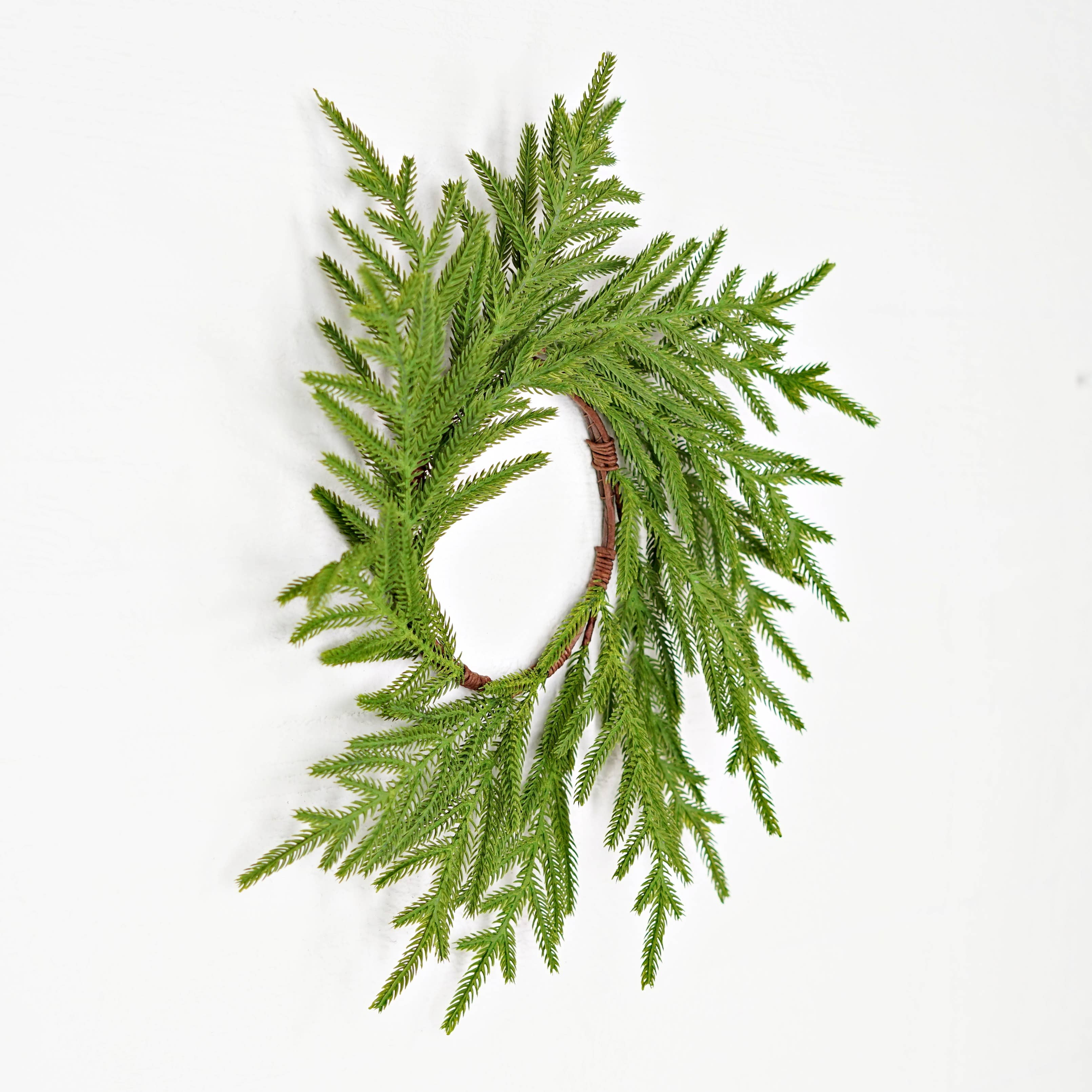 Holiday Depot Inc. - Wholesale Wreath - 510702- 18in(6.5)Wreath-Soft Touch Evergreen Norfolk Pine-5