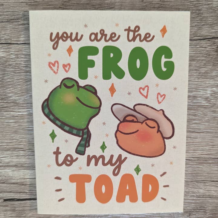 The Sadsquatch - Wholesale Love Card - The Frog To My Toad - Cute Romantic Greeting Card