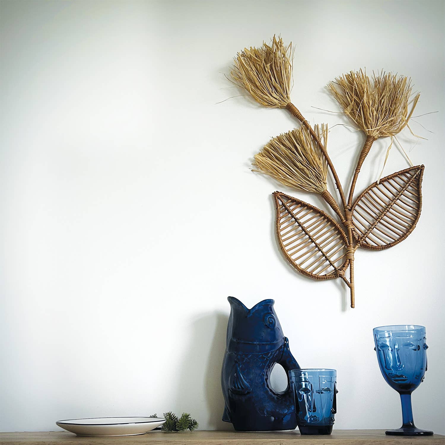 bruise Verre gobelet Visage bleu D8 H10cm en vente sur Faire6