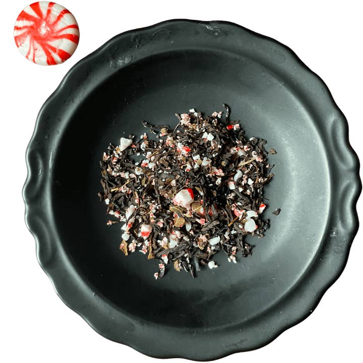 Candy Cane Loose Leaf Black Tea for wholesale by Teamancy
