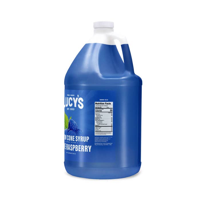 Lucy's - Wholesale Flavored Syrup - Blue Raspberry Snow Cone Syrup - 128oz1