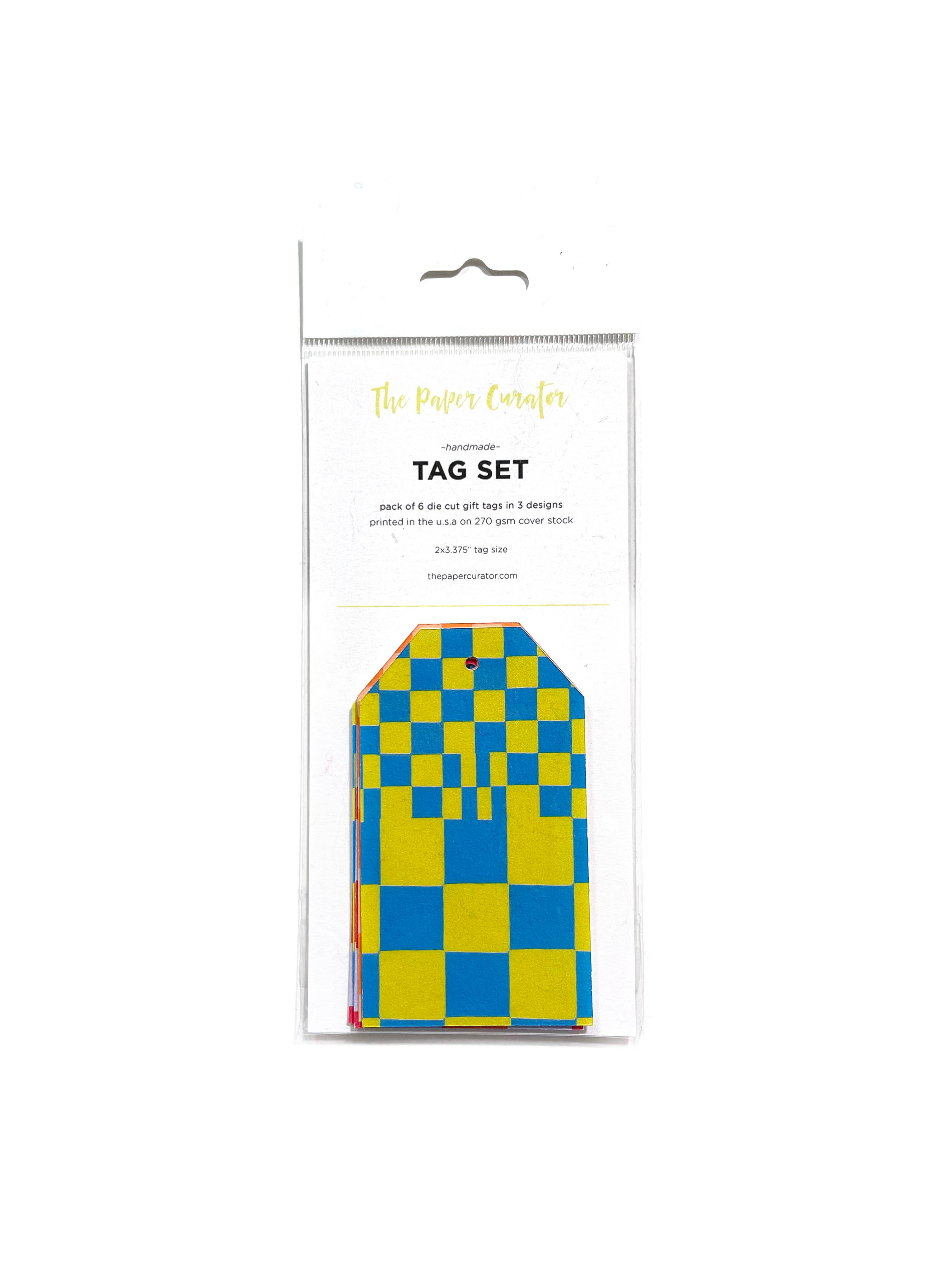 The Paper Curator - Wholesale Gift Tag - Checkered Gift Tag Set | Checkerboard Gift Tag | Gift Label1