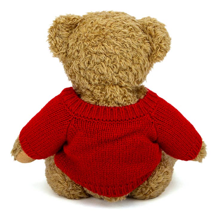 Plushland - Wholesale Stuffed/Plush Toy - Kids & Baby - 12″ Oatmeal Valentine Beige Bear | Bear with Heart Sweater2