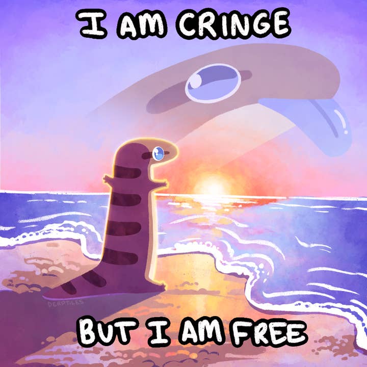 "I am cringe but I am free" Print for wholesale by Derptiles