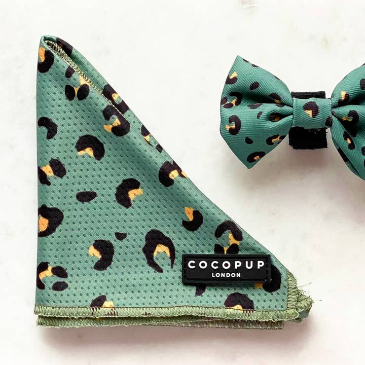 Cocopup London - Wholesale Pet bandana – Dog - Khaki Leopard Bandana1