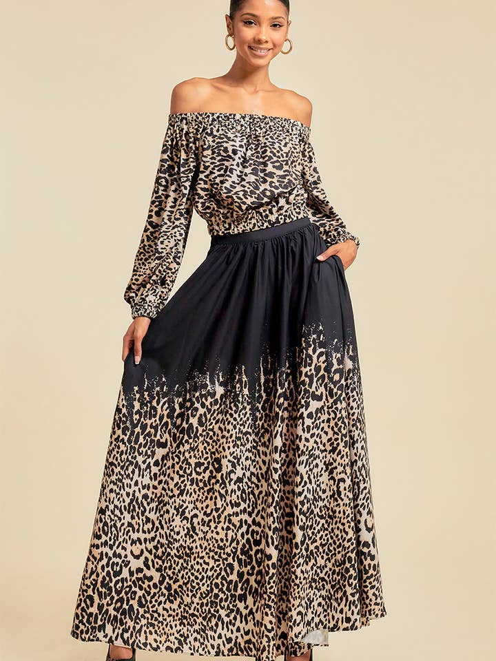 TOP UDEN SKULDER OG MAXI NEDERDELSÆT for engroshandel hos QMP Moda