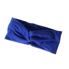 Bandeau turban torsadé bleu royal pour la vente par The Enchanted Magnolia