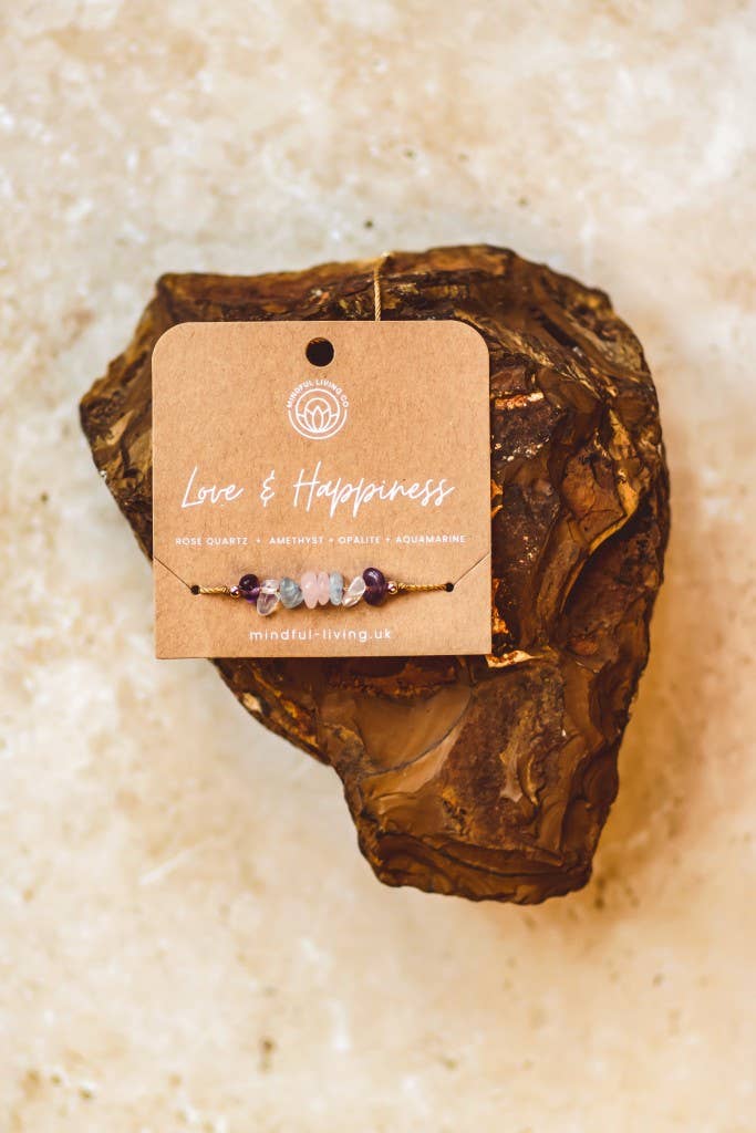 Mindful Living Co. – wholesale Beaded bracelet – Bohemian Intention Chip Bracelet – Crystal Collection1