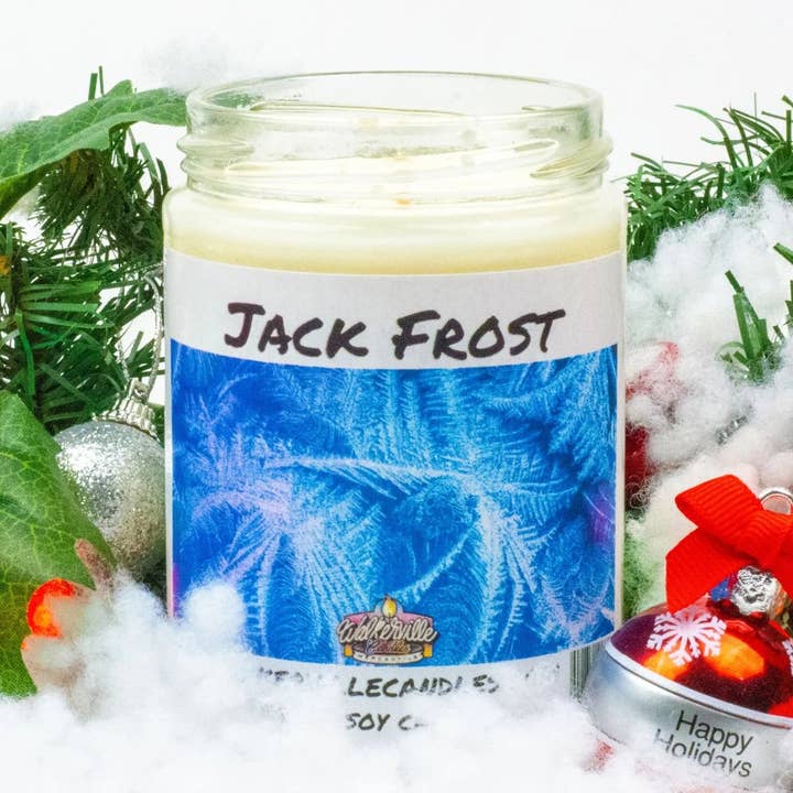Jack Frost Miljövänligt 12 oz Kokosnöt Sojaljus för wholesale av Walkerville Candles