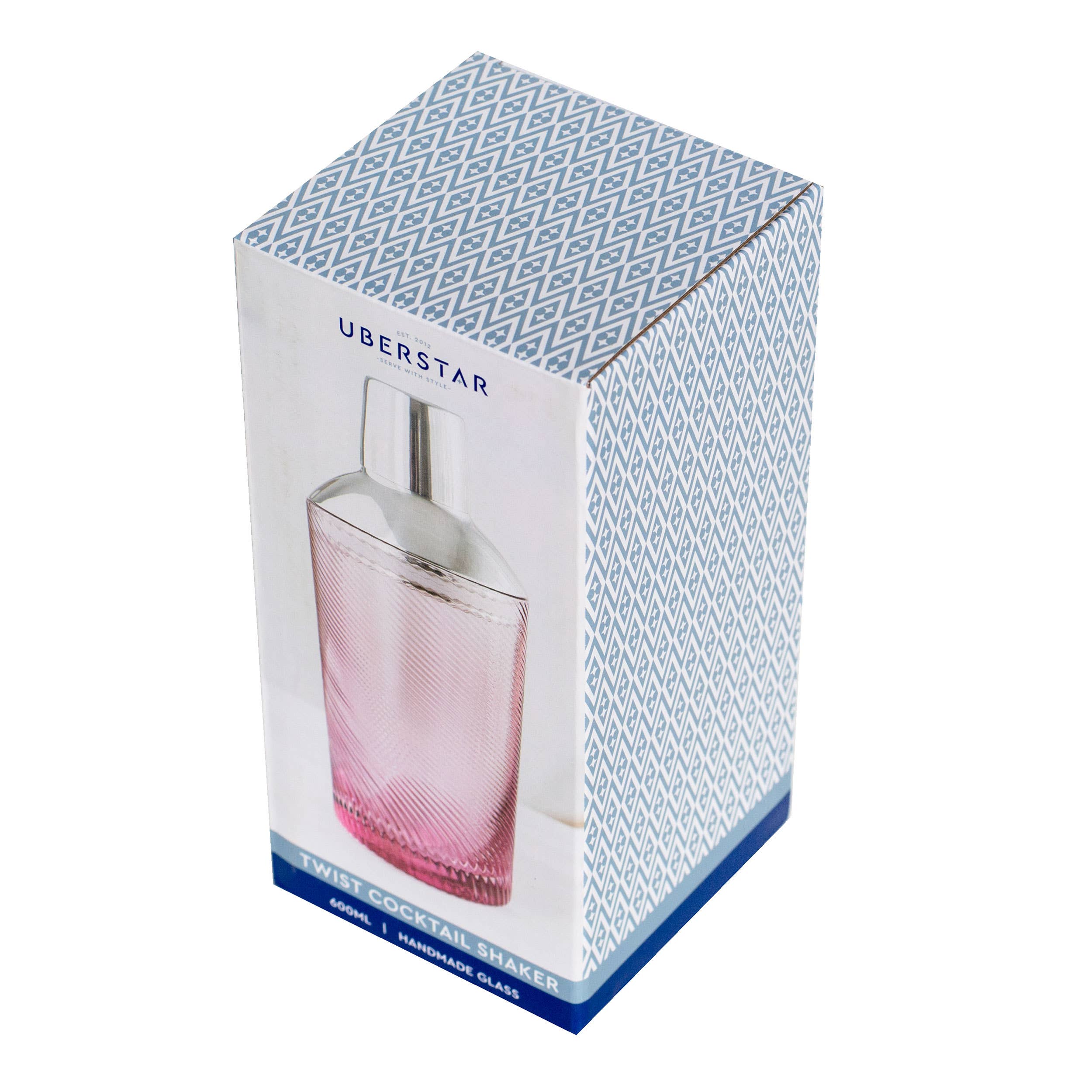 UBERSTAR – wholesale Cocktail shaker – Twist Glass Cocktail Shaker - Pink8