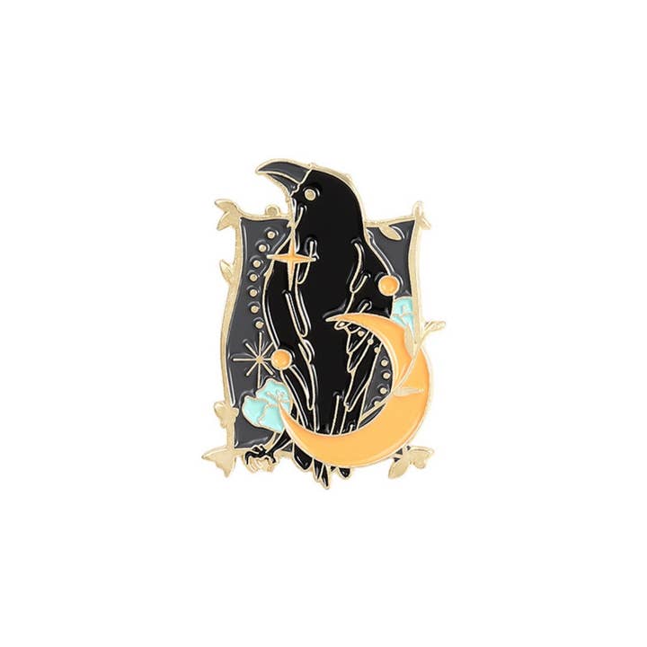Magia Design - Wholesale Lapel Pin/Button - Raven Mystique Metal Pin