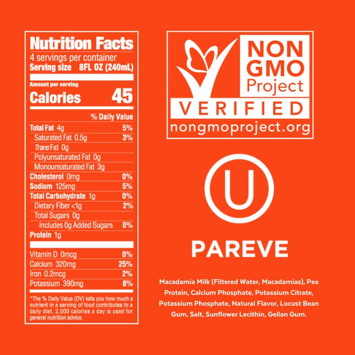 milkadamia - Wholesale Non-Dairy Milk - Unsweetened Barista Macadamia Milk, Plant-based, 32oz1