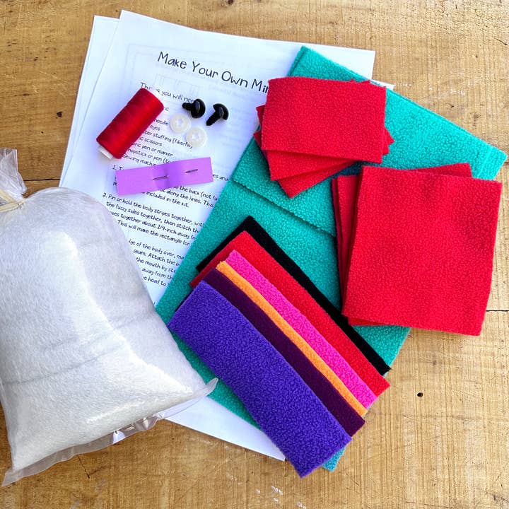 Mr. Sogs - Wholesale DIY Craft Kit - Kids - Mini Creature DIY Plush Sewing Kit - Turquoise2