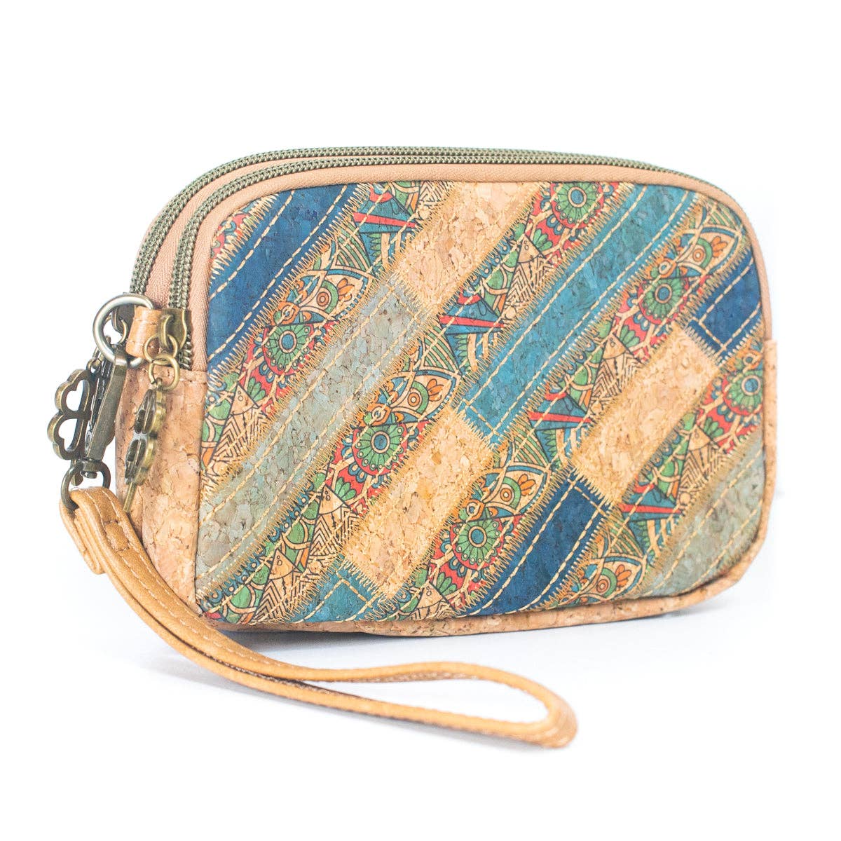 Meninas Bonitas Cork - Wholesale Clutch Bag - Women's - Natural Cork Patchwork Embellished Clutch for Women BAGF-0594