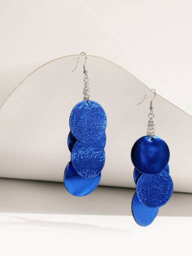 Brincos Dance Disco Blue Dangle por atacado de Viaminnet
