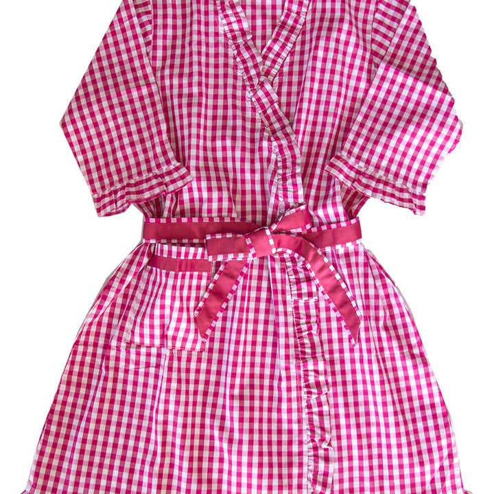 Mainstreet Collection - Wholesale Robe - Women's - Gingham Ruffle Robe