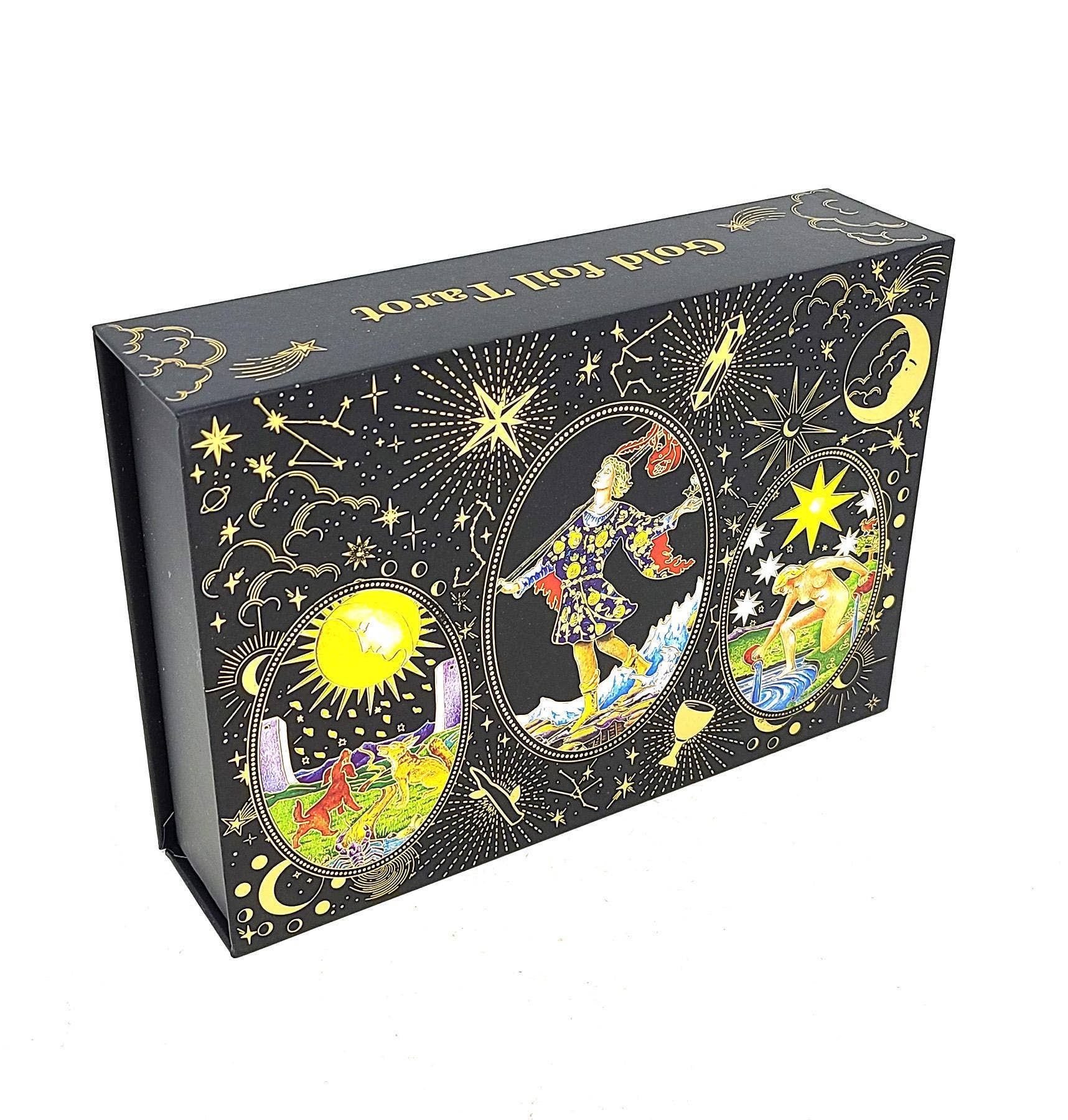 GREENROOTS USA LLC - Wholesale Tarot Cards - Rider-Waite Black Gold Foil Tarot Card Box Gift Set3