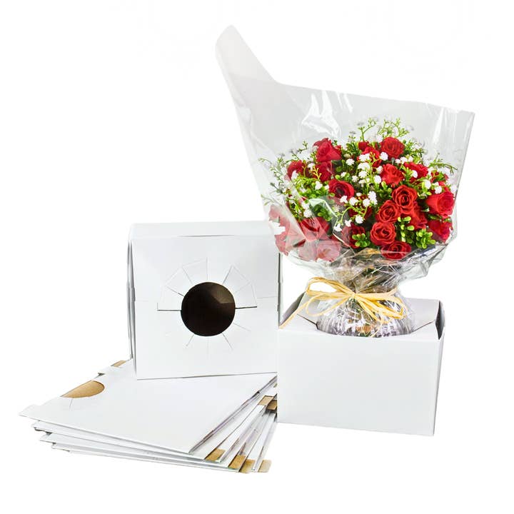 Jacobson - Wholesale Gift Box - 10PK - Quick Fold Floral Delivery Boxes for Vase Transport